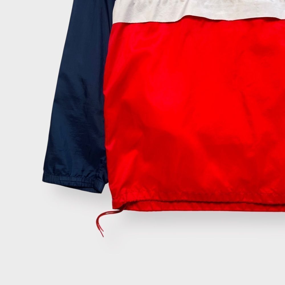 Vtg 70s 80s adidas Windbreaker 1/4 Zip Jacket, Anorak Pocket Hooded Lightweight - Picture 4 of 11